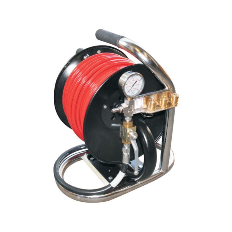 AMINIREEL-WHOSE Aussie pumps viper mini reel with hose black steel aus pumps online